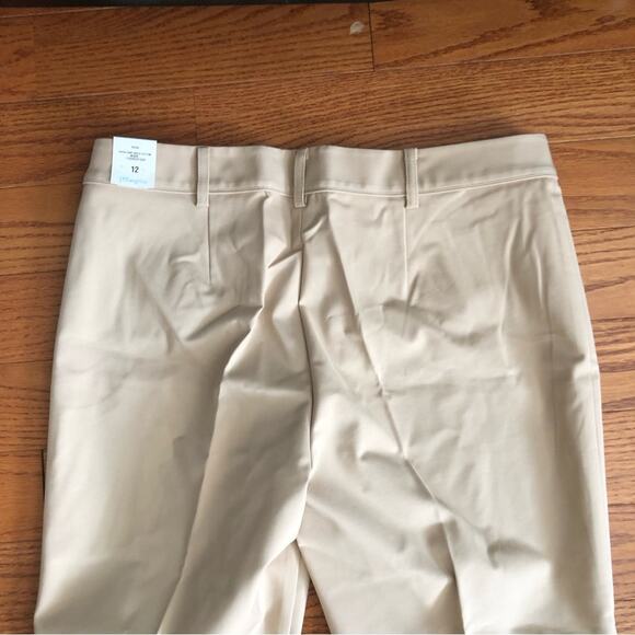 J.McLAUGHLIN Khaki Pippa Cotton Pant Straight Leg Cropped Women’s Size 12 NWT - Picture 8 of 9
